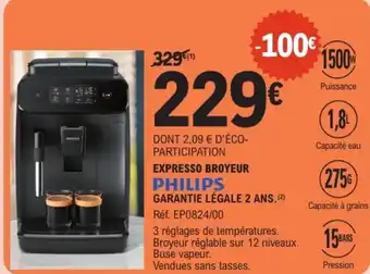 E.Leclerc Expresso broyeur philips offre