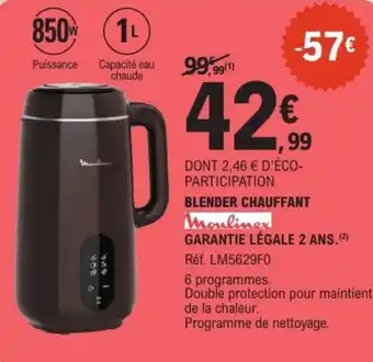 E.Leclerc Blender chauffant moulinex offre
