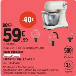 E.Leclerc Robot pâtissier moulinex offre