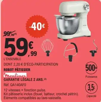 E.Leclerc Robot pâtissier moulinex offre
