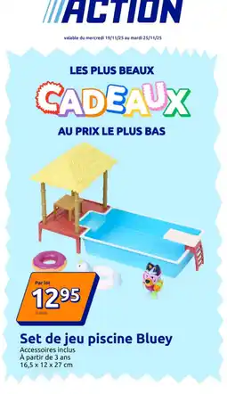 Action Set de jeu piscine Bluey offre