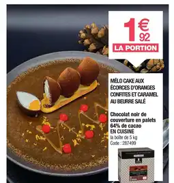 Promocash EN CUISINE Chocolat noir de couverture en palets 64% de cacao offre