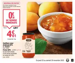Promocash ST MAMET Confiture cœur d'abricot 65% offre