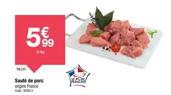 Promocash Sauté de porc offre