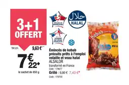 Promocash ALSALOR Émincés de kebab précuits prêts à l'emploi volaille et veau halal offre