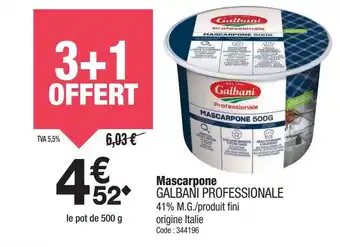 Promocash GALBANI Mascarpone offre
