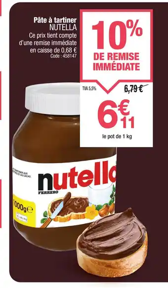 Promocash NUTELLA Pâte à tartiner offre