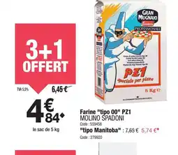 Promocash MOLINO SPADONI Farine tipo 00 PZ1 offre
