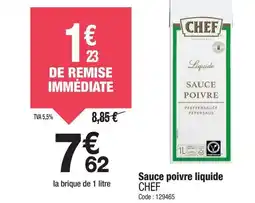 Promocash CHEF Sauce poivre liquide offre