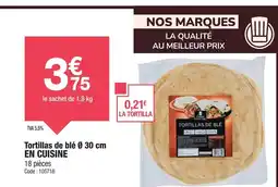 Promocash EN CUISINE Tortillas de blé offre
