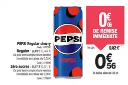 Promocash PEPSI Regular cherry offre