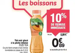 Promocash FUZE TEA Thé noir glacé à la pêche intense offre