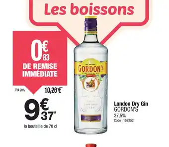 Promocash GORDON'S London Dry Gin offre