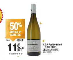 Promocash LES ARPENTS DES MARINIERS A.O.P. Pouilly Fumé offre