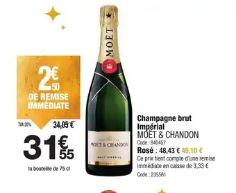 Promocash MOET & CHANDON Champagne brut Impérial offre