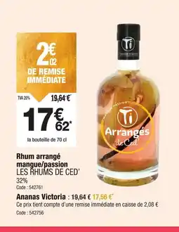 Promocash LES RHUMS DE CED' Rhum arrangé mangue/passion offre