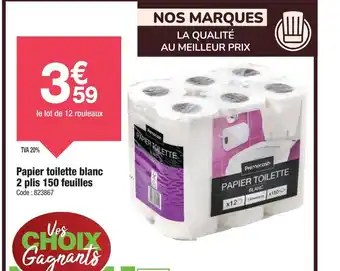 Promocash Papier toilette blanc 2 plis 150 feuilles offre