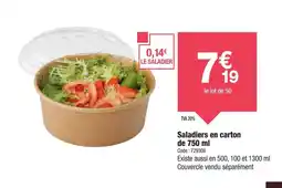 Promocash Saladiers en carton offre
