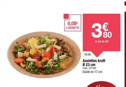 Promocash Assiettes kraft offre