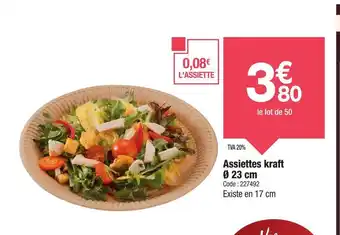 Promocash Assiettes kraft offre