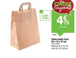 Promocash Cabas papier brun offre