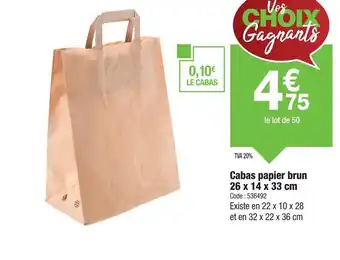 Promocash Cabas papier brun offre