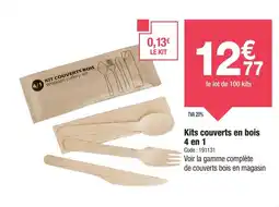 Promocash Kits couverts en bois 4 en 1 offre