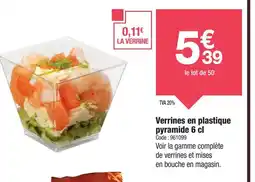 Promocash Verrines en plastique pyramide offre