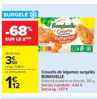 Carrefour Market BONDUELLE Croustis de légumes surgelés offre