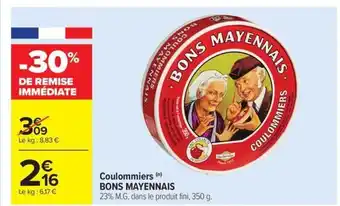 Carrefour Market BONS MAYENNAIS Coulommiers offre
