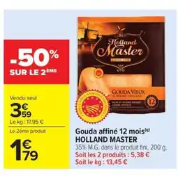 Carrefour Market HOLLAND MASTER Gouda affiné 12 mois offre