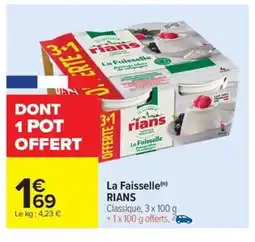 Carrefour Market RIANS La Faisselle offre