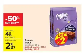 Carrefour Market MILKA Brownie offre