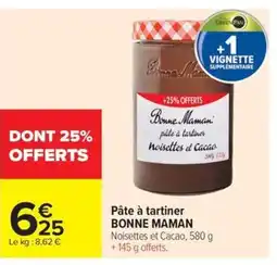 Carrefour Market BONNE MAMAN Pâte à tartiner offre