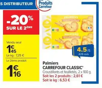 Carrefour Market CARREFOUR CLASSIC Palmiers offre