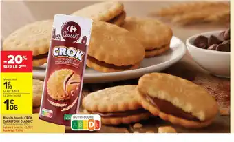 Carrefour Market CROK CARREFOUR CLASSIC Biscuits fourrés offre