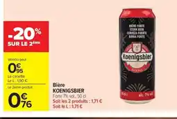 Carrefour Market KOENIGSBIER Bière offre