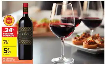 Carrefour Market LÉO SERIE LIMITEE A.O.P. Bordeaux offre