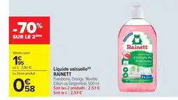 Carrefour Market RAINETT Liquide vaisselle offre