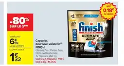 Carrefour Market FINISH Capsules pour lave-vaisselle offre