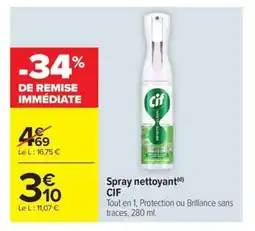Carrefour Market CIF Spray nettoyant offre