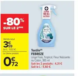 Carrefour Market FEBREZE Textile offre