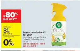 Carrefour Market AIR WICK Aérosol désodorisant offre