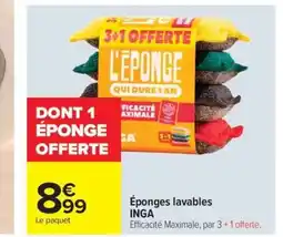 Carrefour Market INGA Éponges lavables offre