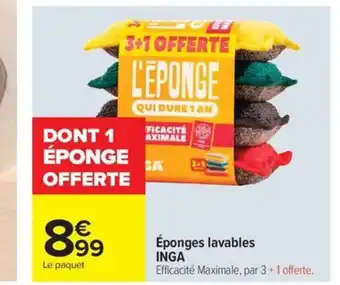 Carrefour Market INGA Éponges lavables offre