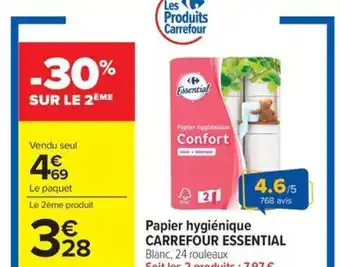 Carrefour Market CARREFOUR ESSENTIAL Papier hygiénique offre