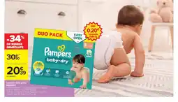 Carrefour Market PAMPERS Couches Duo pack offre