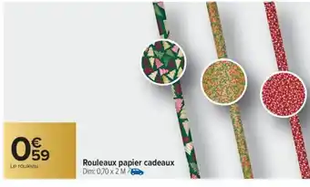 Carrefour Market Rouleaux papier cadeaux offre
