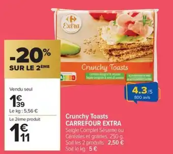 Carrefour Market CARREFOUR EXTRA Crunchy Toasts offre