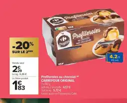 Carrefour Market CARREFOUR ORIGINAL Profiteroles au chocolat offre